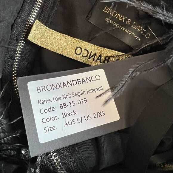 Free People x Bronx & Banco Lola Noir Sequin Jumpsuit - Picture 9 of 12